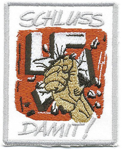 AUFNÄHER - Nazis - Schluss damit - 06113 - Gr. ca. 7 x 5 cm - Patches Stick Applikation