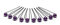 10 x Perlen Haarnadeln - Brauthaarschmuck, Haarschmuck, Perlenhaarnadel | 10PS - Lila