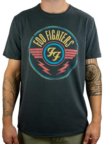 Amplified Clothing Unisex-Erwachsene FOO Fighters-ff Air T-Shirt, GRAU, XL