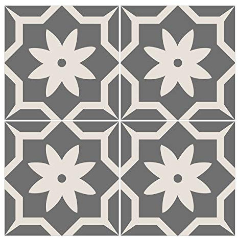 Wandkings Bodenfliesenaufkleber 4er Set - Wähle ein Muster & Größe - Luisa - 25 x 25 cm
