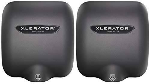 XLERATOR Hand Dryer, Excel Dryer XL-GR-1.1N Hand Dryer, Automatic, Surface-Mounted, Cast Cover, Textured Graphite Paint, 110-120V with Noise Reduction Nozzle