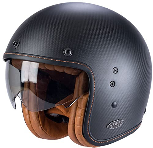 Scorpion Motorradhelm BELFAST CARBON Schwarz Mat, Schwarz, XL
