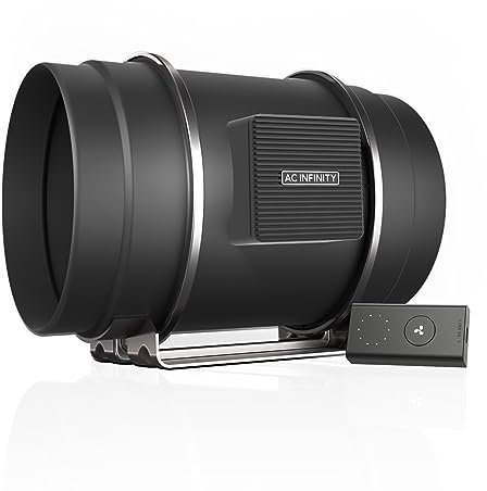 AC Infinity CLOUDLINE S8, Quiet 8” Inline Duct Fan with Speed Controller - Ventilation Exhaust Fan for Heating Cooling Booster, Grow Tents, Hydroponics