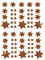 Oblique Unique® Weihnachts Sterne Sticker Aufkleber - Deko Weihnachten - Farbe wählbar (Braun)