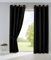 2er Set Vorhänge Blickdicht Gardinen Matt Lichtdurchlässig »Palermo« mit Ösen und Raffhalter Dekoschal HxB 145x140 cm Schwarz, 10000265-2