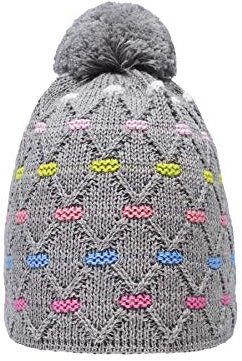 Döll Baby-Mädchen Pudelmütze Strick Mütze, Grau (Light Gray Melange|Gray 8100), (Herstellergröße: 41)