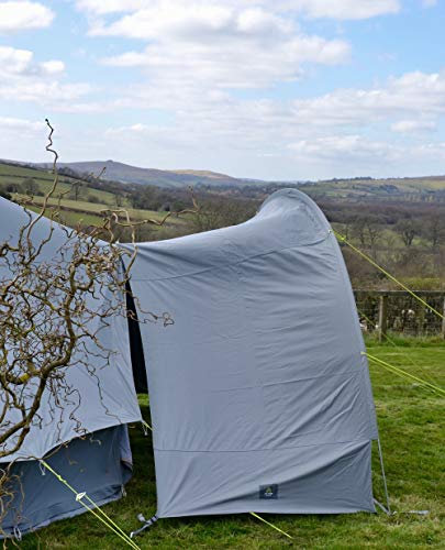 Bell Tent Porch 285gsm 100% Cotton Canvas Use with 3m, 4m, 5m, 6m Bell Tent - Awning Canopy Porch Grey