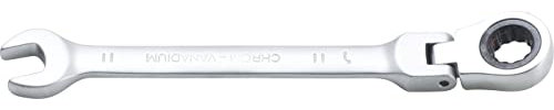 BGS 6711 | Llave combinada con carraca | ajustable 90° | 11 mm