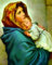 ABEUTY Malen nach Zahlen Madonna hält Jesus Maria, DIY Ölgemälde auf Leinwand Gemälde 40x50cm Wandkunst (Madonna, Ohne Rahmen)