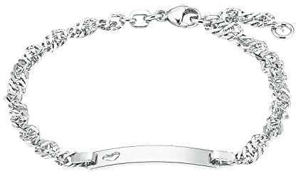 Amor Identarmband 925 Sterling Silber Damen Armschmuck, 17+2 cm, Silber, Kommt in Schmuck Geschenk Box, 9048571