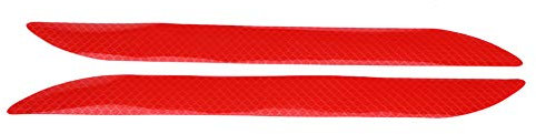 EVGATSAUTO Universal Self Adhesive Safety Warning Stickers, 2pcs Car Reflective Bumper Reflector, Red