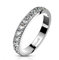 Paula & Fritz® Ring Damen Silber Zirkonia Klar Titan Grade 2 Größe 54 (17,2) 3-mm breit Partnerring Ehering Verlobungsring Memoire-Ring Damenring