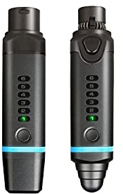 NUX B-3 Plus 2.4 Ghz Wireless Microphone System, Wireless Microphone Adapter (built-in rechargeable battery with max. 7 hours runtime, 24bit/44.1KHz high-definition audio quality), Black
