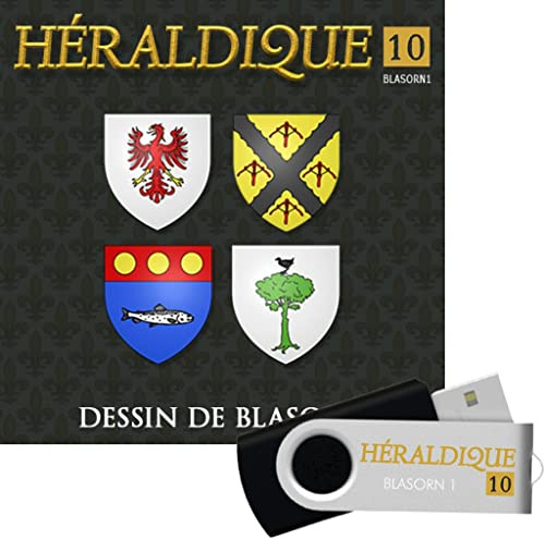 GENEATIQUE Héraldique 10 sur clé USB - Logiciel pour Dessiner Vos blasons