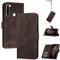 Genlision Coque pour Redmi Note 8/Redmi Note 8 2021,Etui en Cuir PU Portefeuille Coque avec Fente Carte, Fermeture Magnétique und Flip Béquille-Café