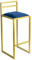 FERRO modern design Barhocker Gold mit Lehne 95 cm - Metall Barstuhl mit Gepolstertem Sitz - Loft Style