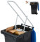 Relaxdays Rubbish Press for Wheelie Bins, Household Waste Compressor, Manual, Recycling Compactor, Steel, Grey, 41 x 35 x 95 cm