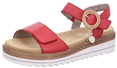 Remonte, D0q52, Femme Nu-Pied Rouge Lisse - 36 EU