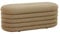 SVITA Blossom XL Hocker mit Stauraum Sitzhocker Ottomane Boucle-Bezug Hellbraun