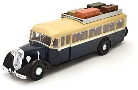 Ex Mag, modellino di autobus in scala 1:43, compatibile con Citroen T45 (1934), colore: blu e crema