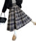 Röcke Damen Herbst Winter Kilt Karierter Langer Rock Frauen Wollrock Tweed Karo Warm Tiered Elastische Taille Winterrock