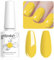 Vishine Gel Nail Polish, 1Pcs 8ml Yellow Gel Polish Soak Off UV LED Gel Nail Art DIY Gel Nail Manicure for Girls Women #056