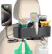 OHLPRO Getränkehalter Auto Rücksitz Kopfstütze, Autositz Organizer, Multifunktions Car Rear Seat Becherhalter Organisator mit 2 Retractable Ladekabel, Haken, für Kinder und Erwachsene, Reise Zubehör