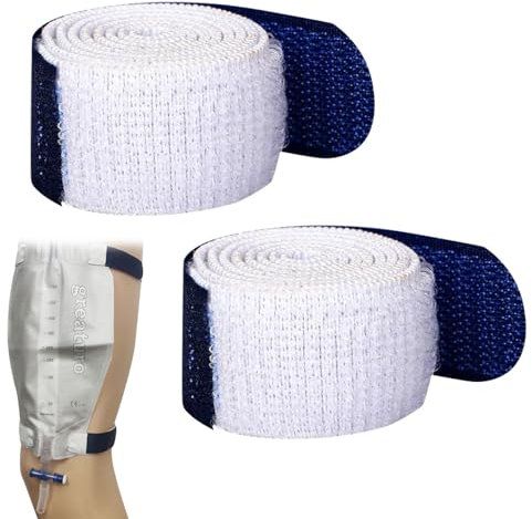 Sacca per Catetere Cinghia,Supporto per Gamba del Catetere,Sacca per il Drenaggio Delle Urine,Cinghia Sacca Catetere per Gamba,Sacca per il drenaggio delle Urine,2 pezzi