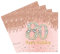 20 Stück Servietten 80, 2-Lagig Happy Birthday Servietten Geburtstag Roségold,16X16Cm Cocktail Serviette Einweg Tischdekoration Papierservietten für Mann Frau Geburtstag Feiern Party Jubiläum