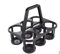TRTO 1Pcs Plastic Milk Bottle Pint Carrier Glasses Holder 6 Six Pints (Black)