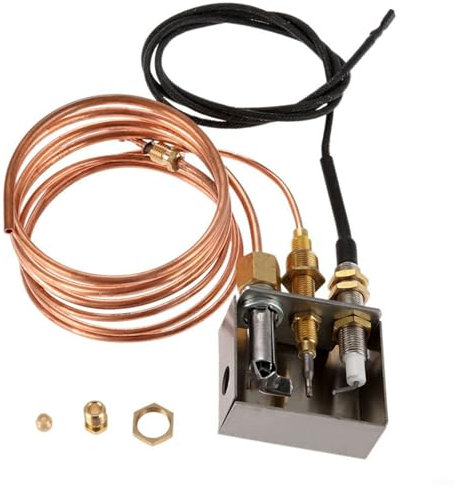 SPORTARC 1 x Pilot Burner Assembly Propane Gas Fireplace Pilot Burner Assembly Kit with Thermocouple and for IGNITION, Stainless Steel