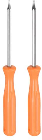 QUARKZMAN 2pz Cacciaviti Torx T6 4 Acciaio Carbonio Non Magnetica Sicurezza Stella Cacciavite Precisione Testa 6 Punte Manico Antiscivolo per Riparazione Elettrodomestici, Giallo