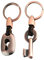 Dinghaole 2 Pièces porte Porte Clef en Acier Inoxydable, Cadeau Saint Valentin, pour couples, cadeaux assortis pour meilleur ami, petite amie, anniversaire, mariage, Saint-Valentin