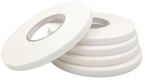 ACIT Rotoli di foam bianchi biadesivo extra forte di Schiuma PE, Guarnizione adesiva isolante, biadesivo per elementi decorativi (33mt x 19mm, Spessore 2 mm)