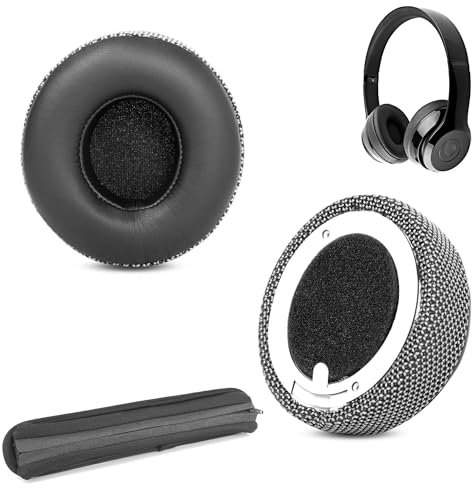 HAIZEEN Earpads Compatible with Beats Solo 3 & Solo 2 Wireless Headphones Ear pads Replacement Cushion (Protein Leather/Memory Foam)