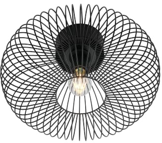 Nordlux Beroni Deckenleuchte – Moderne schwarze Metalllampe mit E27-Fassung – Dimmbar – Ø40,3 cm – Minimalistisches Design für Wohnzimmer, Schlafzimmer & Büro