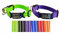 2X personalisiertes Katzenhalsband personalisiert mit Name graviert Katze Halsband reflektierend Leuchtend aus Nylon mit Glöckchen (Lila und Neon Gelb)