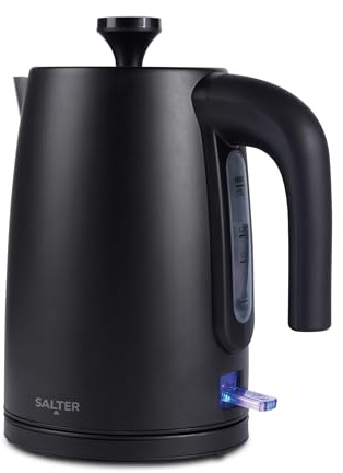 Salter Kuro Wasserkocher 1,7 l 3000 W, mattschwarz | BPA-frei, 360°-Sockel, Trockengehschutz, Abschaltautomatik, Kalkfilter
