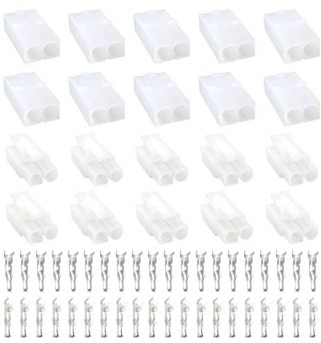 Briny River 10 Pairs RC Battery Connectors Male Female Plug Socket with Terminals Compatible with Airsoft 7.2V NIMH Suitable for Radio Control Charger Speed ??Controller Motor ESC