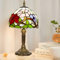 Ppbmocw Tiffany Tischlampe Uziqueif, Drei Blumen Tiffany Lampe Mit Dreifarbigen E27 GlüHbirnen, 8 Zoll Buntglas Lampe FüR Wohnzimmer Und Nachttisch