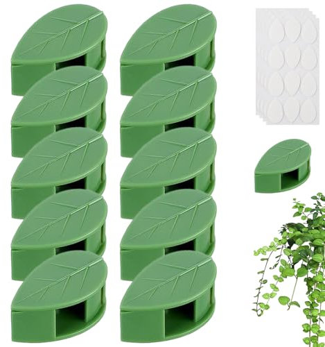 Genérico Clip de Fijación de Planta, 2025 New Soporte de Plantas Trepadoras Autoadhesivo, Clips de Fijación de Plantas Trepadoras para Soportar y Fijar Plantas Fijación de Cables de Oficina (10PCS)