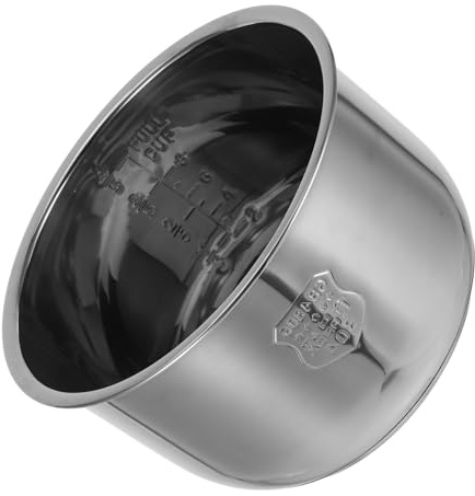LIGIGWASH 304 Stainless Steel Rice Cooker Inner Pot 5l Nonstick Slow Cooker Replacement Inner Bowl Accessories for Home Cooking