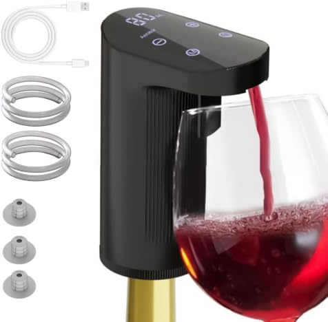 Peufcmi Elettrico Vino Decanter Aeratore Dosatore - Dispenser Vino Ricaricabile, Decanter Elettrico PerVino per Gin Rum Whisky Vodka Liquori Alcolici DrinkVino