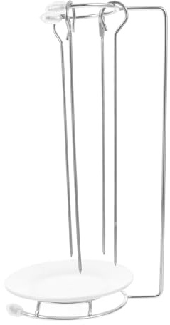 POPETPOP Support à Brochettes Suspendu en Acier Inoxydable Stand Réutilisable pour Barbecue et Cuisson Verticale de Kebab en Plein Air