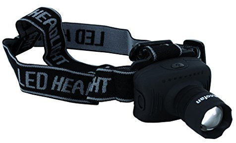 Cofan Linterna para cabeza Led 3 W | Dispone de 3 funciones y zoom | Incluye correa elástica ajustable