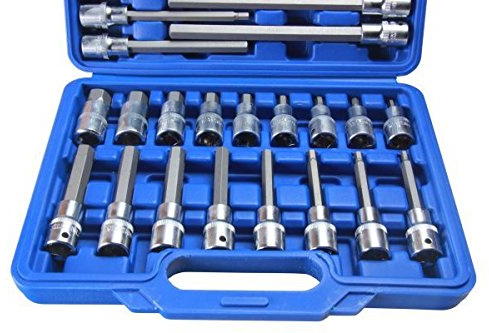 US PRO 30pc 1/2 Drive Hex Bit Sockets H5 - H19 55mm 100mm 140mm 200mm CRV 3229