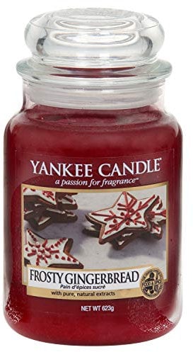 Yankee Candle Duftkerze im Glas (groß) | Frosty Gingerbread | Brenndauer bis zu 150 Stunden