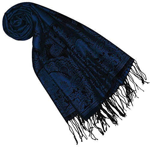 Lorenzo Cana Designer Pashmina Damen Markenschal gewebtes Pasiely Muster Damast Webart 70 cm x 180 cm Naturfaser Modal Schaltuch Schal Modetuch 9331977