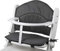 Tinydo® Hochstuhl-Sitzkissen Grau - optimales Zubehör für Geuther Swing - Sitzverkleinerer-Kissen mit XXL Dämpfung ohne Verrutschen (dunkelgrau)