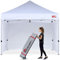 MASTERCANOPY 2,5 x 2,5 m Pop-up-Pavillon Faltpavillon Festzelt mit 4 Seitenwänden/Seitenteilen für Markt, Garten, Events, Weiß